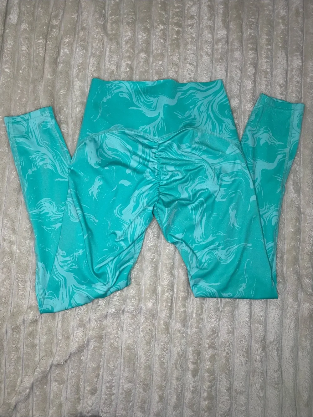 Gymshark Teal Marble High-Waist Leggings